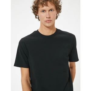 Slim Fit Tişört Basic Kısa Kollu Bisiklet Yaka