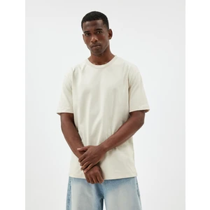 Basic Tişört Bisiklet Yaka Kısa Kollu Pamuklu