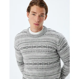 Triko Kazak Boxy Fit Bisiklet Yaka