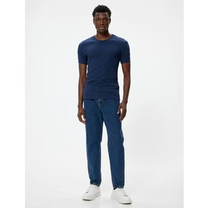 Basic Tişört Kısa Kollu Bisiklet Yaka Pamuklu