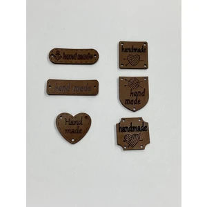 Karan Tuhafiye Handmade Deri Görünümlü Etiket / 6 Lı Set
