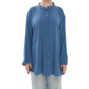 Moda Şen Modaşen Bürümcük Viskon Kadın Gömlek