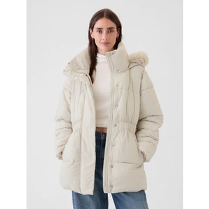 Kadın Kırık Beyaz Primaloft® P.u.r.e.™ Big Puff Şişme Mont