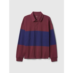 Erkek Çocuk Kırmızı Çizgili Rugby T-Shirt