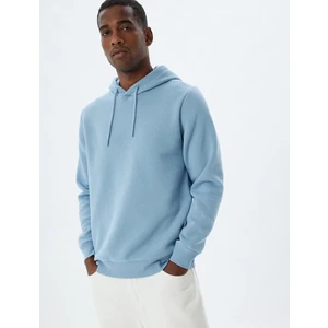 Kapşonlu Sweatshirt Basic Şardonlu Pamuk Karışımlı