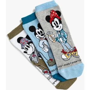 3'Lü Mickey Mouse Çorap Seti Lisanslı