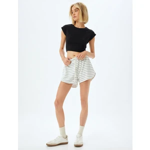 Mini Şort Rahat Kesim Beli Bağlamalı