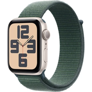 Watch SE GPS, 44 mm Yıldız Işığı Alüminyum Kasa ve Koyu Yeşil Spor Loop