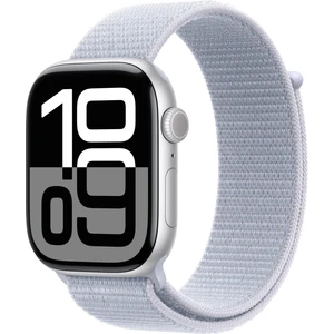 Watch Series 10 GPS, 42 mm Gümüş Rengi Alüminyum Kasa ve Bulut Mavisi Spor Loop