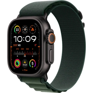 Watch Ultra 2 Gps + Cellular 49MM Black Titanium Case With Dark Green Alpine Loop - Medium