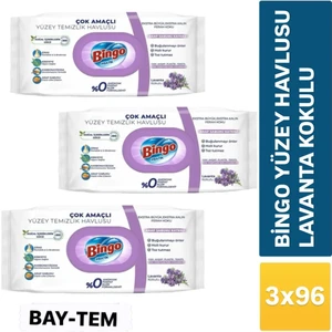 Yüzey Havlusu Lavanta Kokulu 3X96 Adet