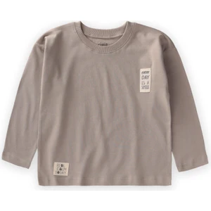 Etiket Detaylı Mevsimlik T-Shırt 2-10 Yaş Vizon