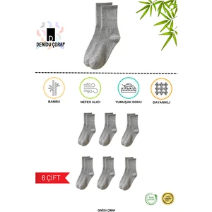 Bambu Unisex Spor Çorap 6 Çift Dikişsiz (Soft Yıkama, Premium)Erkek,kadın