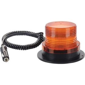 12V-24V Çakar Tepe Lamba Mıknatıslı Çakmak Fişli 18 Ledli (Fonksiyonlu) (130*90 Mm) Turuncu