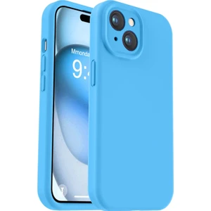 iPhone 15 Kılıf Yüksek Kalite 3D Kamera Korumalı Içi Kadife Lansman Liquid Silikon Kapak