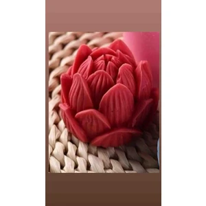 Meltt Candle 2'li Kırmızı Lotus Çiçeği Mum