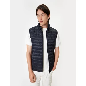 Şişme Yelek Slim Fit Dik Yaka Cep Detaylı