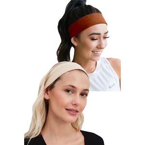 Salvia Dione 2'li Spor Saç Bantları - Kadın & Erkek Spor Tenis Yoga Koşu Makyaj Cilt Maskesi Yüz Yıkama Tarz Ter Kafa Bandı Unisex Kombin Esnek Saç Bandı Seti