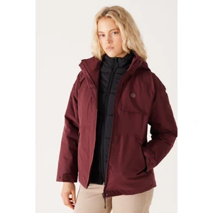 All Terrain Gear Regular Fit Kapüşonlu Çift Kullanımlı Bordo Su Geçirmez Ceket