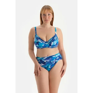 Mavi Korseli Toparlayıcı Bikini Üst