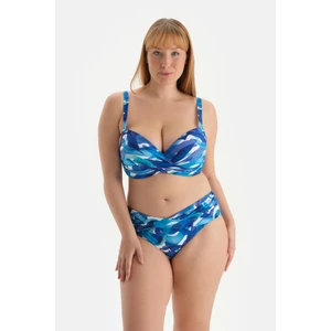 Mavi Korseli Toparlayıcı Bikini Üst