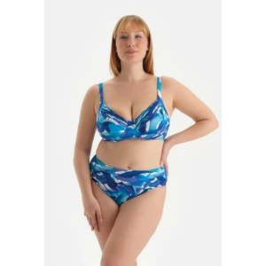 Mavi Yüksek Bel Bikini Alt