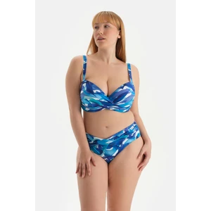 Mavi Yüksek Bel Bikini Alt