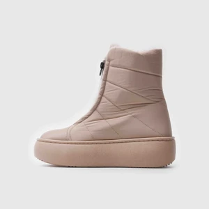 Kadın Kar Botu 060060, Nude Paraşüt, 39 Fermuarlı Dış Materyal ile Şık ve Rahat