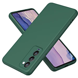 Case World Tecno Camon 18 Kapak Içi Kadife Kamera Korumalı Lansman Silikon Kılıf - Yeşil
