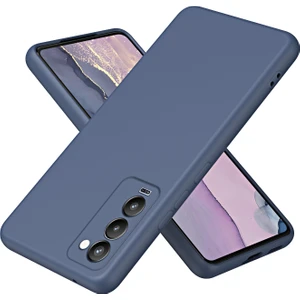 Case World Tecno Camon 18 Kapak Içi Kadife Kamera Korumalı Lansman Silikon Kılıf - Petrol Mavisi
