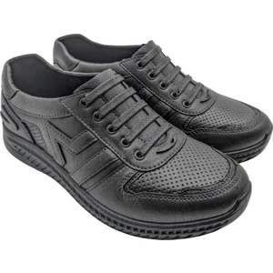 Çiğdem Kundura Spor Ayakkabı Görünümlü Lastik Ayakkabı - Siyah - 45