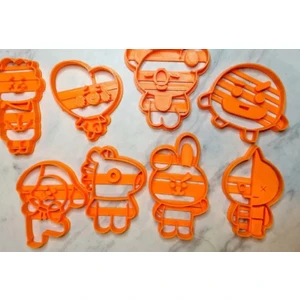 Kpop Bts BT21 Kurabiye Kalıbı Full Set 8 Parça