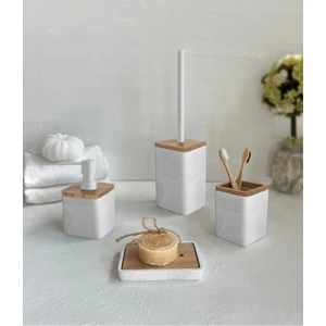 Madera Beyaz 4 Parça Banyo Seti