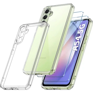 Samsung Galaxy A54 5g Şeffaf Kılıf & 2 Adet Cam Ekran Koruyucu Seti