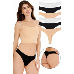 Kadın Brazilian Tanga 6'lı Paket Set - KTS1169