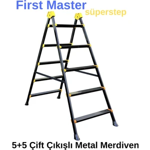 First Master Superstep 5+5 Çift Çıkışlı Metal Merdiven
