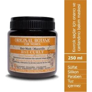 ORIGINAL BOTANIC  ORIGINAL BOTANIC Kıvırcık Saçlara Özel Vegan Maske Kadın 250ml