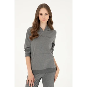 U.S. Polo Assn. Kadın Antrasit Melanj Sweatshirt 50296947-VR081