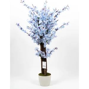 Beyaz Renkli Saksıda Sonbahar Renkli 100 cm Yapay Japon Bahardalı Ağacı