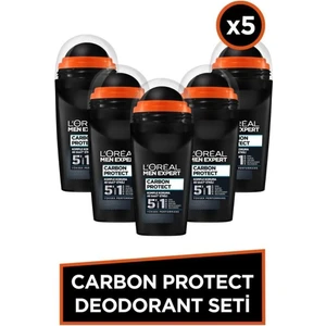 L'Oréal Paris Men Expert Loreal Paris Expert Carbon Anti Perspirant Roll On 50 Ml X 5 Adet