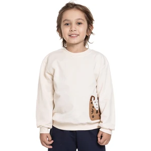 Cep Detaylı Taş Renk Erkek Çocuk Sweatshirt