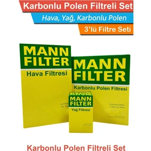 Mann Fılter Vw Polo 1.2 Tsı Benzinli Mann Filtre Bakım Seti 2014-2017 | Hava Yağ Karbonlu Polen