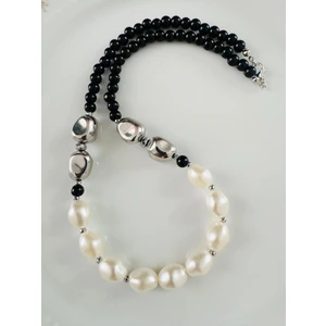Devi Fashion Silver Renkli Incili Kolye