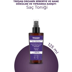 Organik Biberiye & Nane Dökülme Ve Yıpranma Karşıtı saç toniği 125 Ml