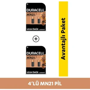 Özel Alkalin MN21 Pil 12V (A23 / 23A / V23GA / LRV08 / 8LR932), 2'li Paket x 2