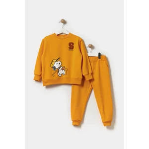 Erkek Çocuk 2 Iplik Şardonlu Pamuklu Snoopy Oversize Eşofman Takımı