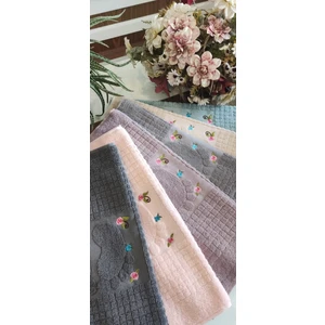 (6.lı Set) Çeyizlik 50 x 70 cm. Lüks Nakışlı Jaklarlı Ayak Havlusu Yeni Sezon