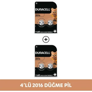 Özel 2016 Lityum Düğme Pil 3V (CR2016), 4’lü Paket