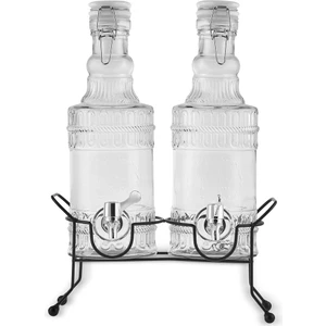 Jardin 2'li Musluklu Cam Su ve Meşrubat Sebili 1000 ml