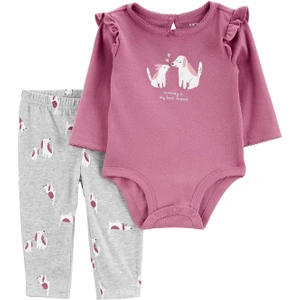Kız Bebek Body Pantolon Set 2'li Paket